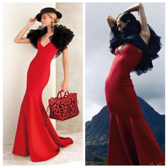 Ralph Lauren Collection Purple Label Spring 2013 Red Long Dress Evening Gown 12 - Picture 1 of 16